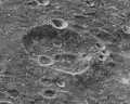 A close-up image of the Moon taken by Zond 8 in 1970.