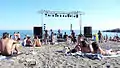 Preparing for a beach concert