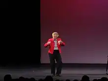 Johanson speaking at the University of Alberta