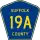 County Route 19A marker