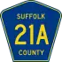 County Route 21A marker