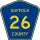 County Route 26 marker