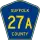 County Route 27A marker