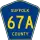 County Route 67A marker