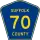 County Route 70 marker