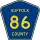 County Route 86 marker