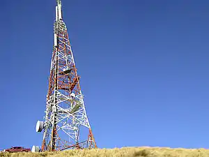 The Sugarloaf Communications tower stands 121&nbsp;m high.