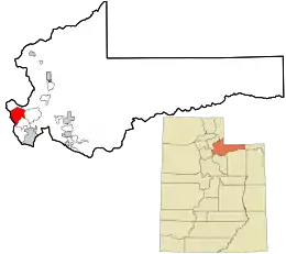 Location in Summit County and the state of Utah