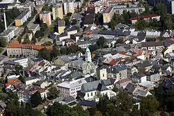 Aerial view of Šumperk