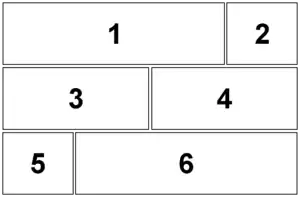 Sunday comic strip panel layout, designed to fill half a newspaper page.