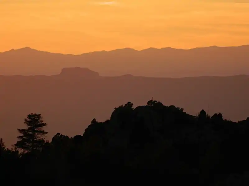 Sunset as seen from the Hualapai Mountains