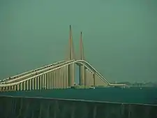 The new Sunshine Skyway bridge, as of July, 2006.