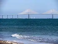 A view of the Sunshine Skyway Bridge from Fort De Soto