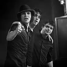 From left to right:Gaz Coombes, Danny Goffey and Mick Quinn Roundhouse, London, 14 March 2008
