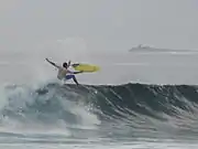 Surfing at Lohi's Break, off Lhohifushi island