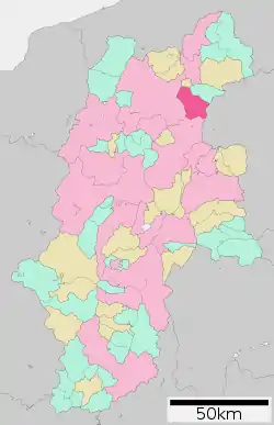 Location of Suzaka in Nagano Prefecture