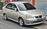 Suzuki Baleno sedan (Indonesia, 2003–2007) .mw-parser-output .hatnote{font-style:italic}.mw-parser-output div.hatnote{padding-left:1.6em;margin-bottom:0.5em}.mw-parser-output .hatnote i{font-style:normal}.mw-parser-output .hatnote+link+.hatnote{margin-top:-0.5em}Main article: Suzuki Aerio