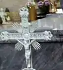 A crucifix on the cemetery in Sveti Matej