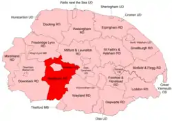 Position within Norfolk, 1935