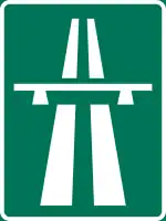 Sign used denote the start of an Autoroute
