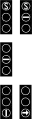 Public transport lights."S": Stop."S" + "–": The light is turning to "I" / arrow."I" (or arrow): Proceed (for indicated direction)."–": Stop, but only if safe to do so.