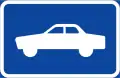 Symbol plate for specified vehicle or road user category (car)