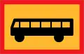 Symbol plate for specified vehicle or road user category (bus)