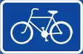 Symbol plate for specified vehicle or road user category (bike)