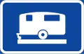 Symbol plate for specified vehicle or road user category (caravan)