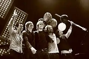 Left to right: Jerome Fontamillas, Chad Butler, Drew Shirley, Jon Foreman and Tim Foreman