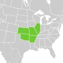 Symphyotrichum anomalum native distribution: US โ Arkansas, Illinois, Kansas, Missouri, and Oklahoma.