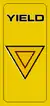 Yield signs are yellow.