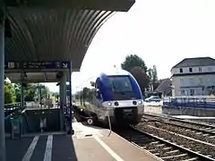 A platform and the underpass.