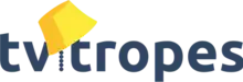 The words "tv tropes" with a lampshade on the second "t" in reference to lampshading in fiction.