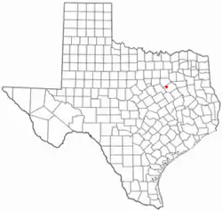 Location of Blooming Grove, Texas