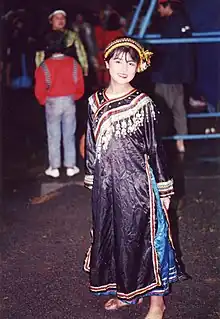 Image 44Bunun dancer in traditional aboriginal dress (1989) (from Culture of Taiwan)