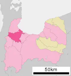 Location of Takaoka in Toyama Prefecture
