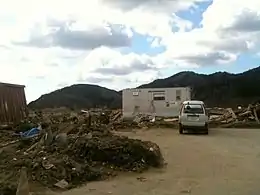 Takekoma Station after the 2011 Tōhoku earthquake and tsunami