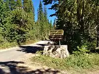 Takhlakh Lake Campground sign