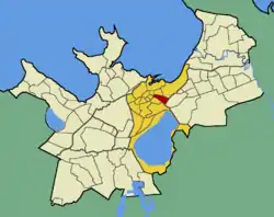 Torupilli within the district of Kesklinn (Midtown).