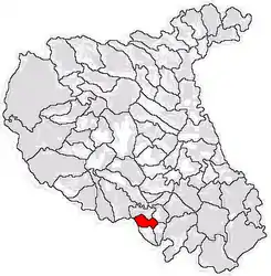 Location in Vrancea County