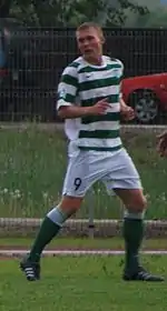 Joonas Tamm playing for Flora in 2009