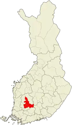 Location of Tampere sub-region