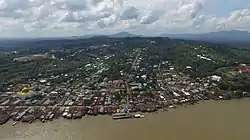 Tideng Pale, regency seat of Tana Tidung from above