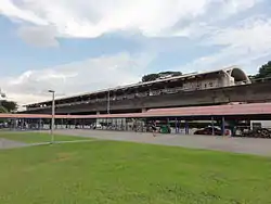 Exterior of Tanah Merah MRT station, located at the epicenter of the region