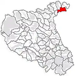 Location in Vrancea County