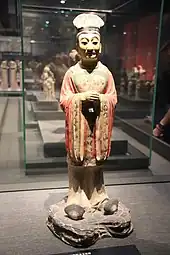 Scholar oficial, 618-907 AD, painted and glazed ceramic (Chinese), Shaanxi History Museum, Xi'an, China