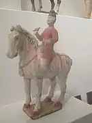 A male ride wearing a yuanlingshan, Tang dynasty
