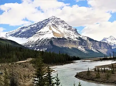 Tangle Ridge and Sunwapta River