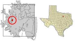 Location of River Oaks in Tarrant County, Texas